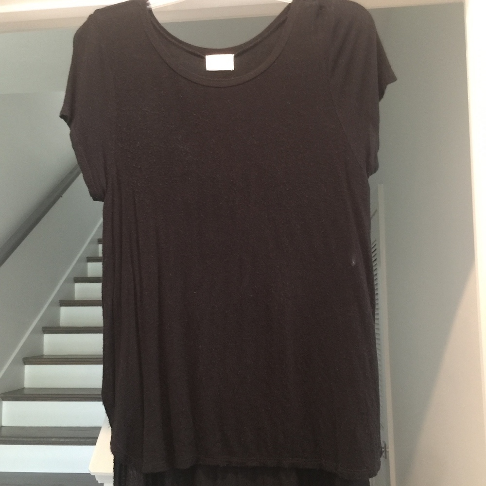 Black Flowy Shirt